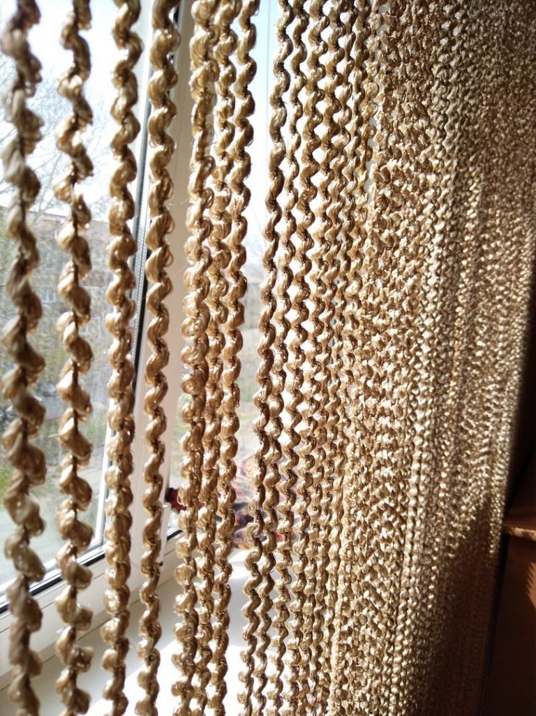 Нитяные шторы кисея макароны