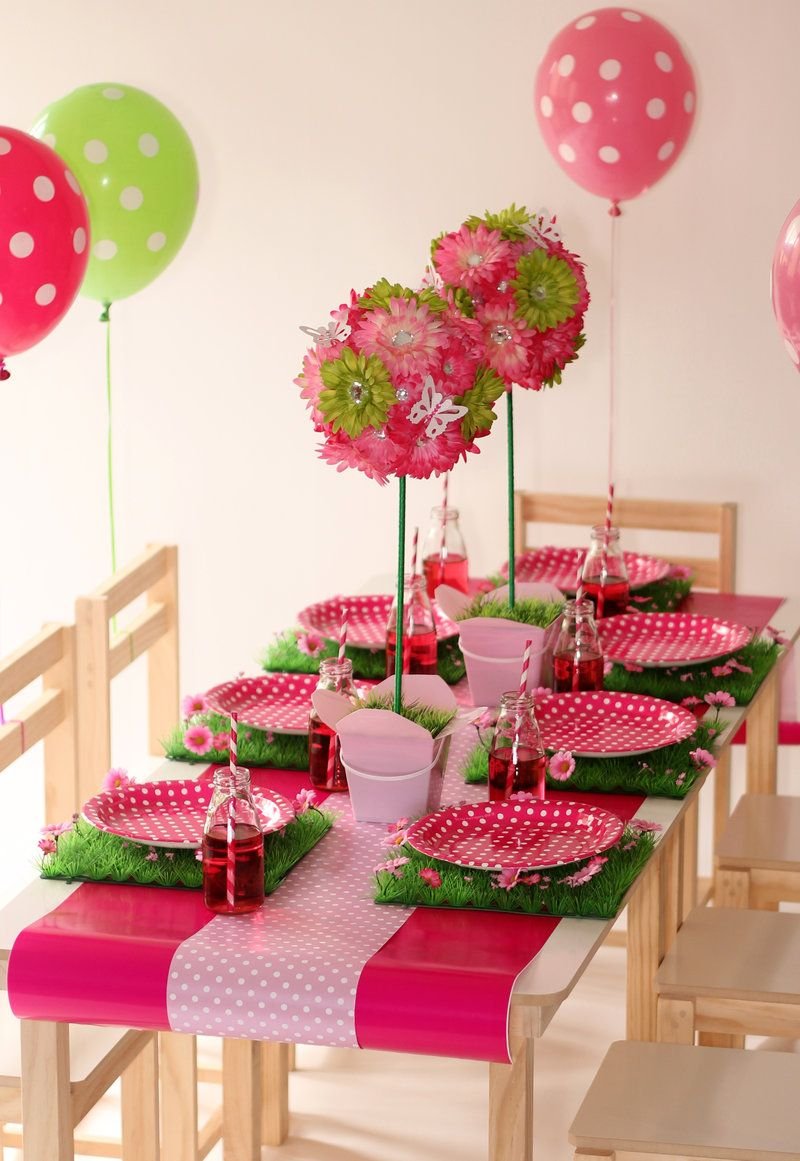 оформление стола на день рождения в домашних условиях