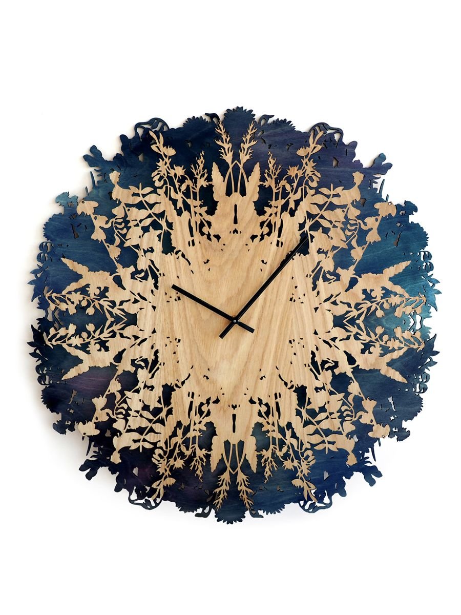 Часы настенные кварцевые ROOMTON Botanica Blue 003/60/BL