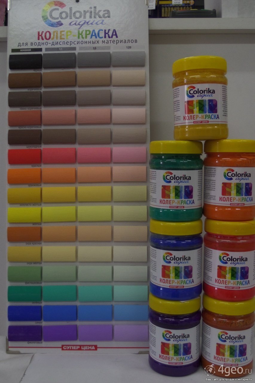 Цветовая палитра колеров для водоэмульсионной краски