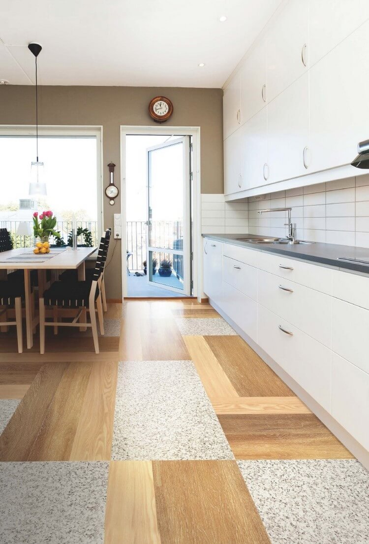 Ламинат на кухне