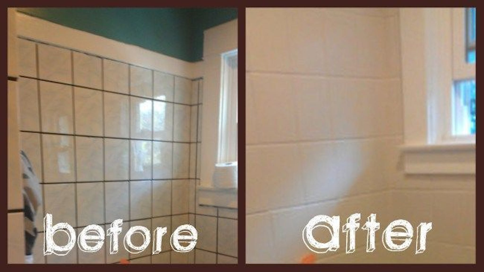 Покраска плитки в ванной комнате до и после фото