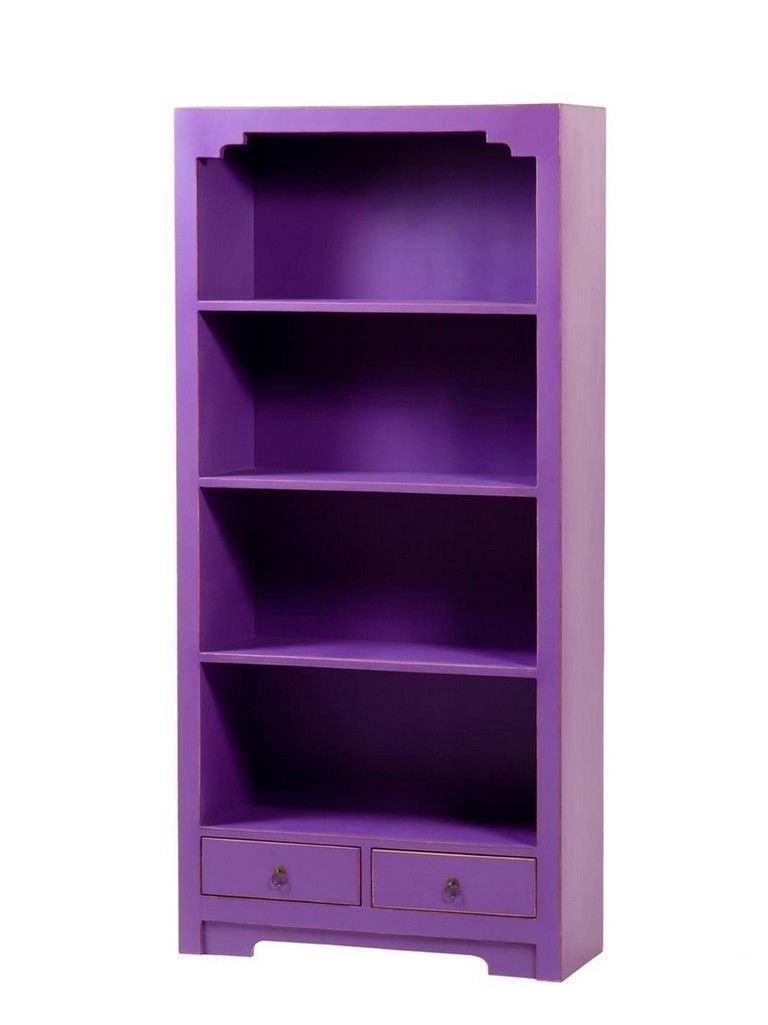 Фиолетовый книжный шкаф