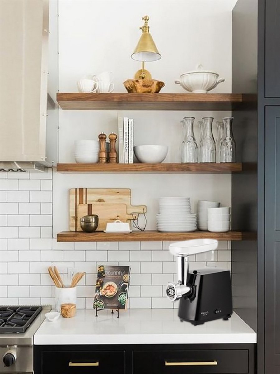 Кухня с открытыми полками