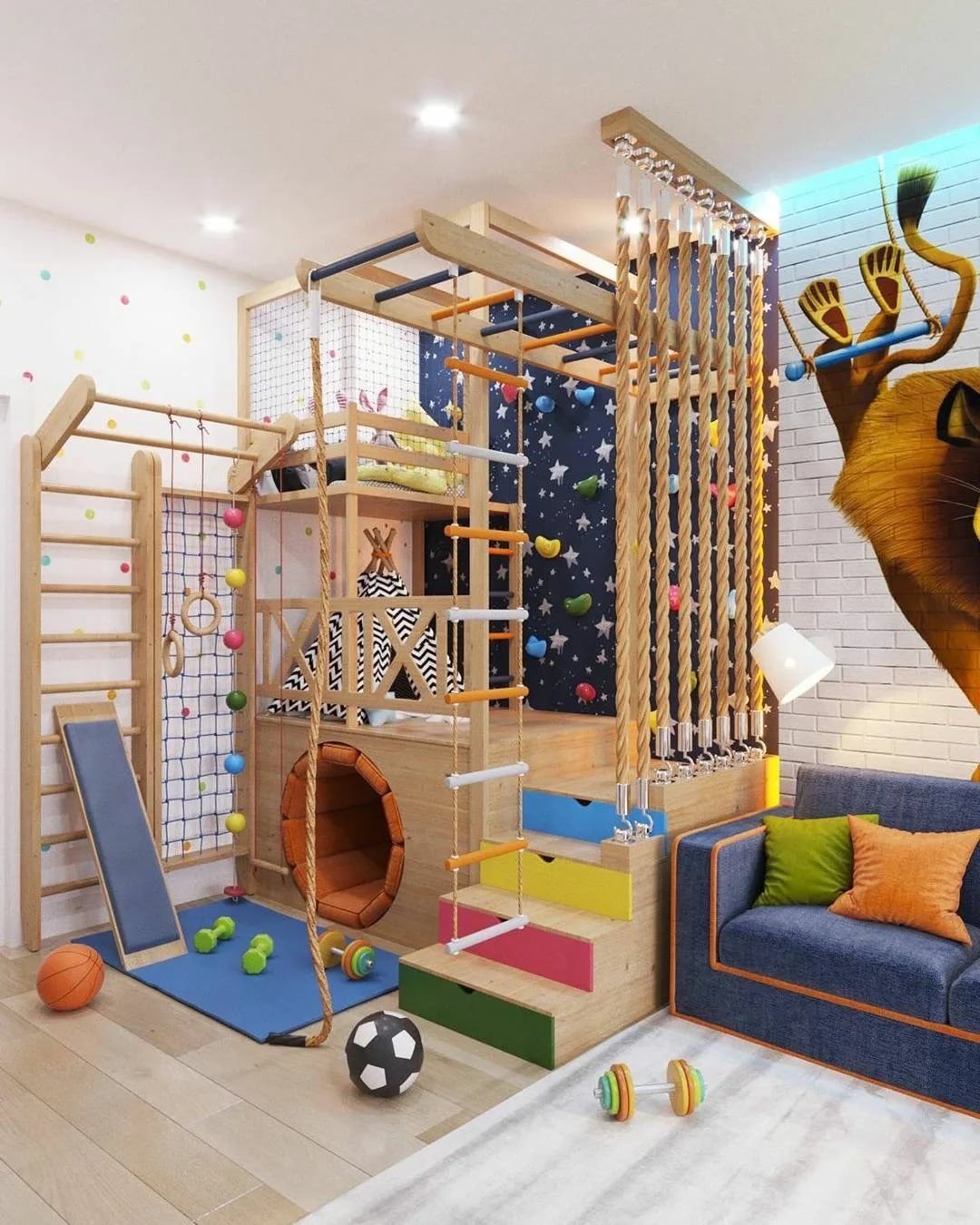 детская комната с игровой зоной дизайн
