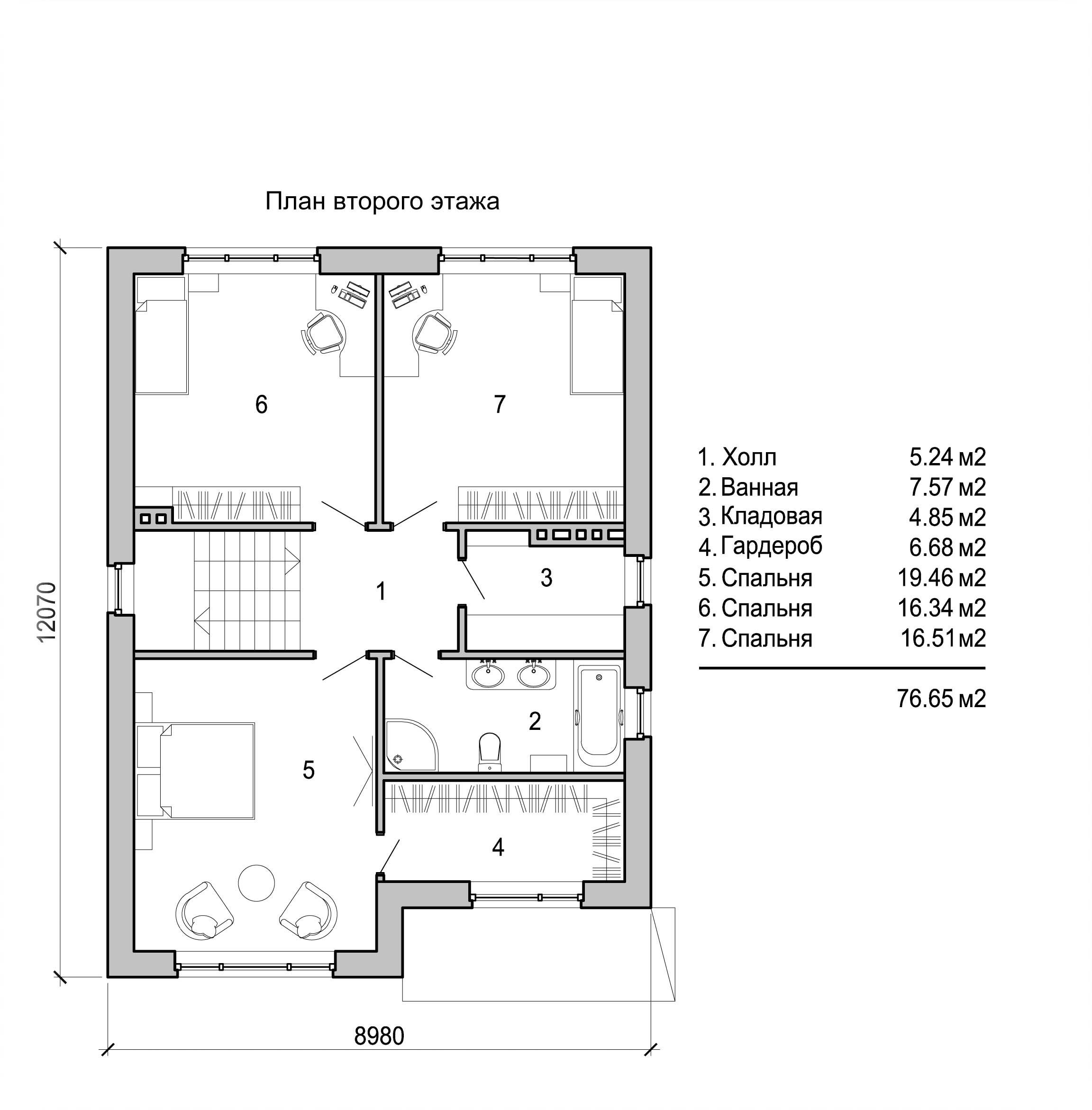 План двухэтажного дома 120кв