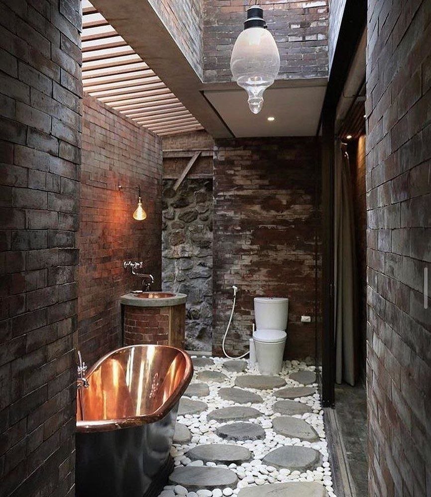 Санузел в стиле лофт