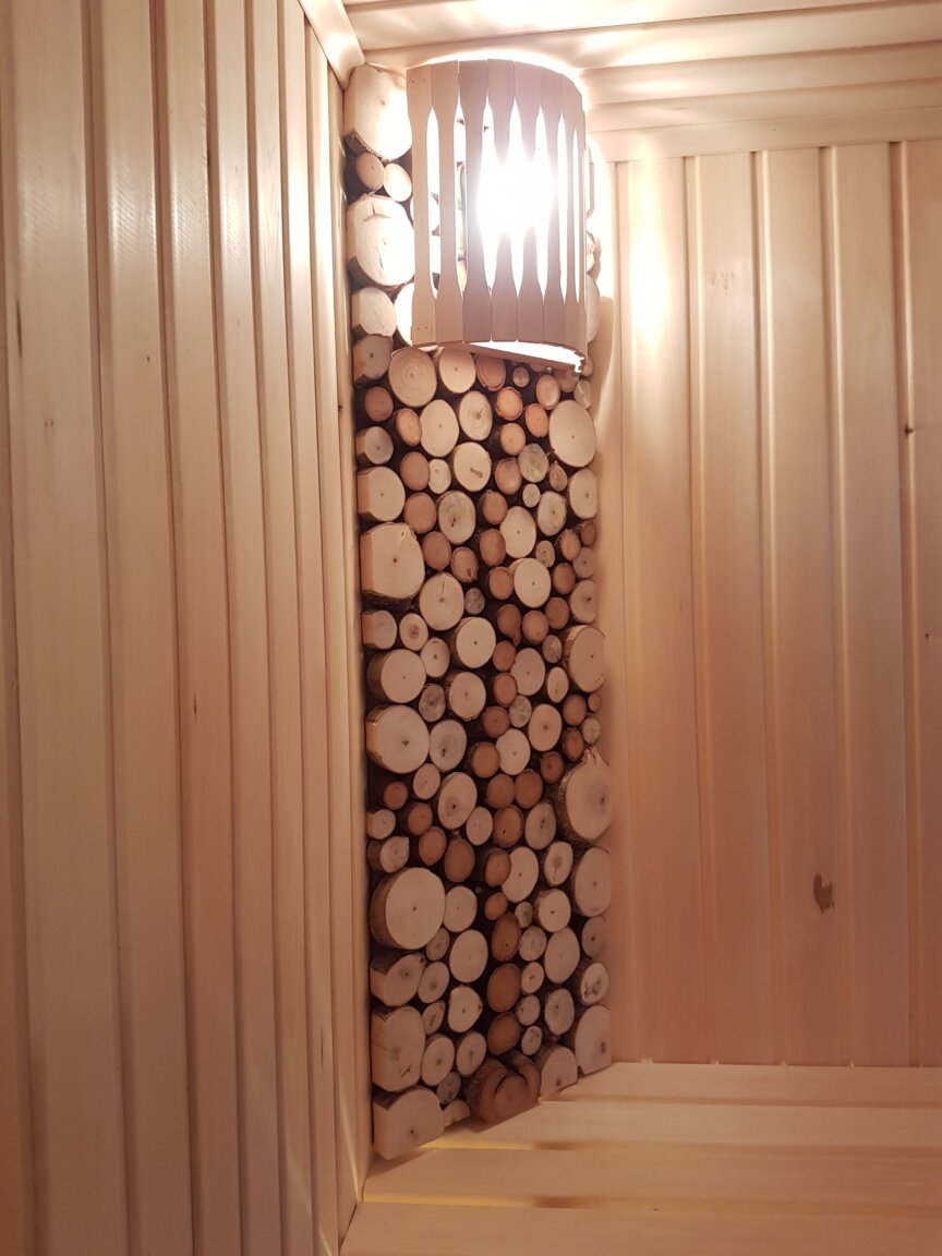 Панели из можжевельника для бани