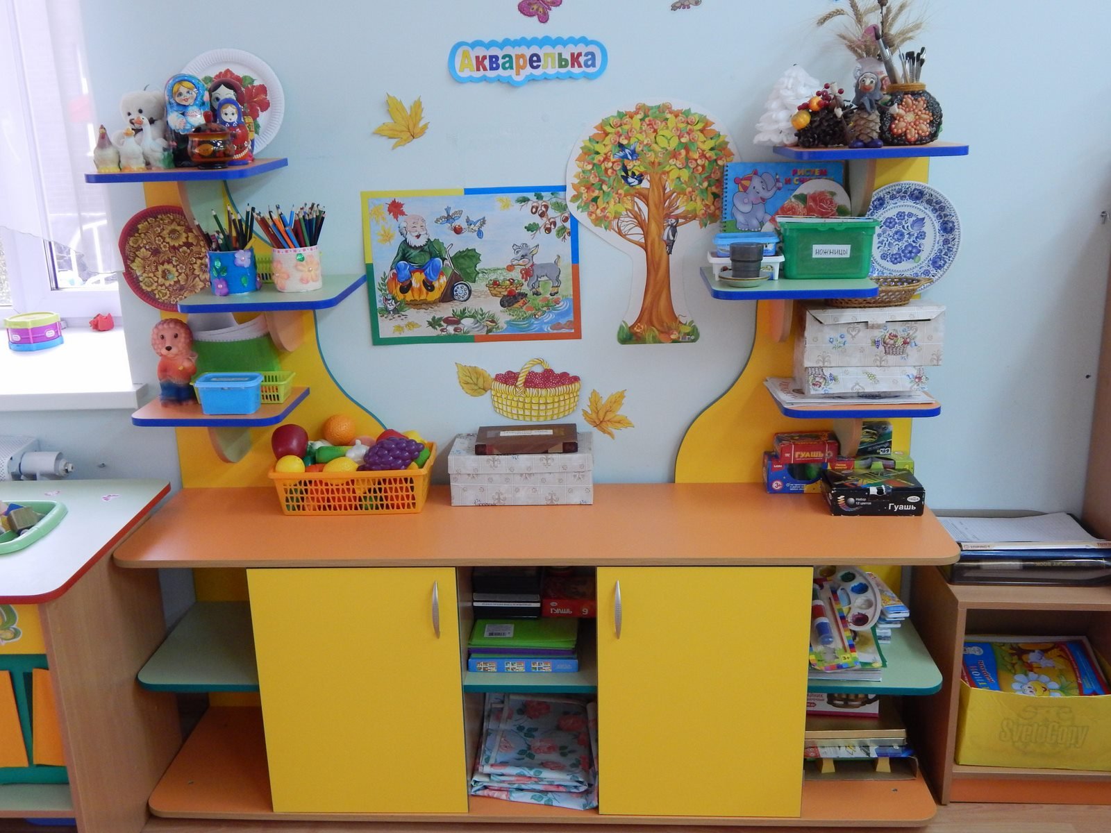Природный уголок в детском саду мебель