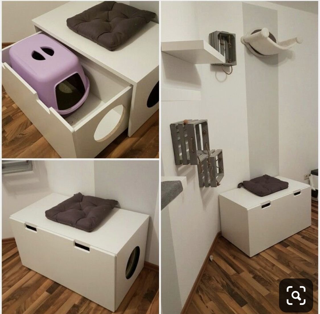 туалет для кошки в тумбочке