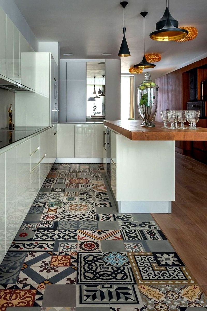 Плитка пэчворк в интерьере кухни