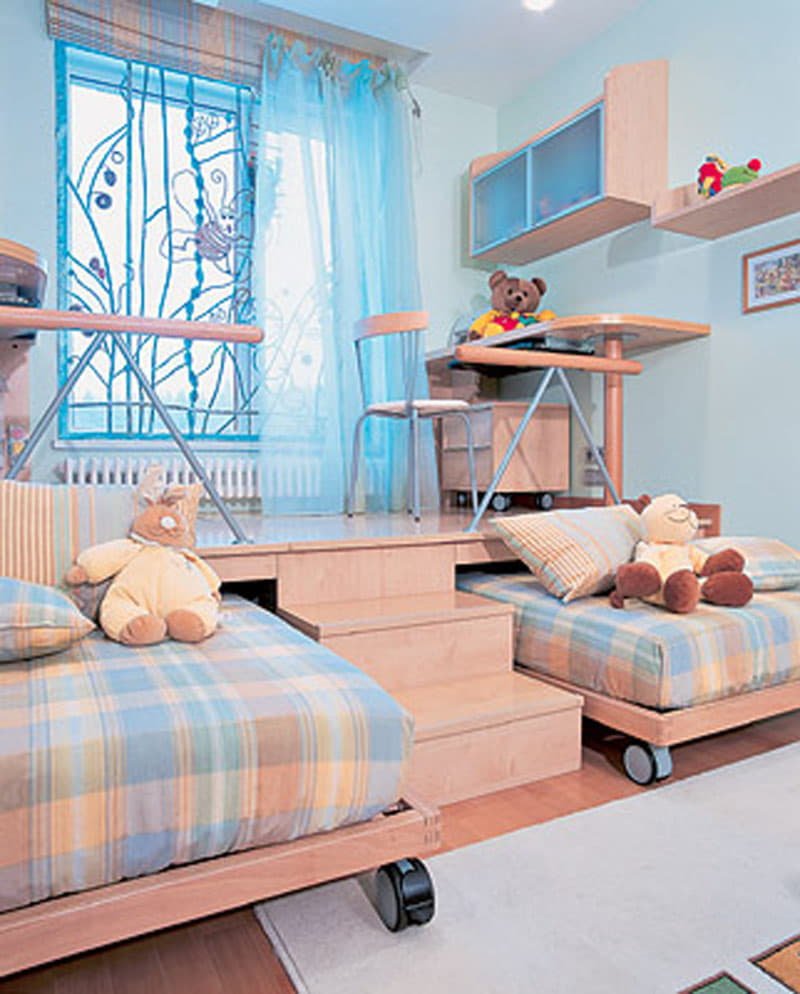 Кровать подиум в детской комнате
