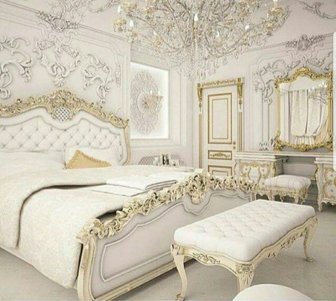 отделка спальни в стиле барокко