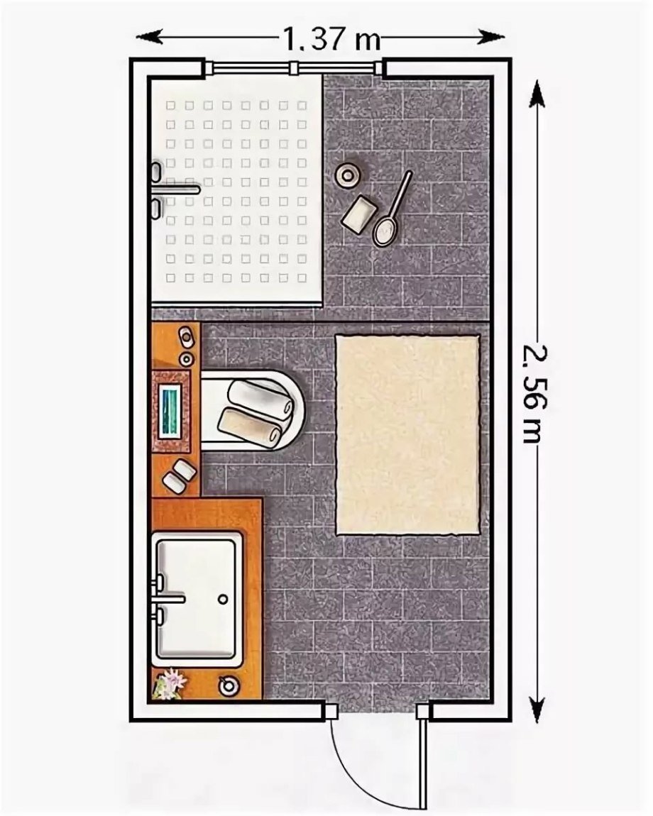 План гостиной с размерами