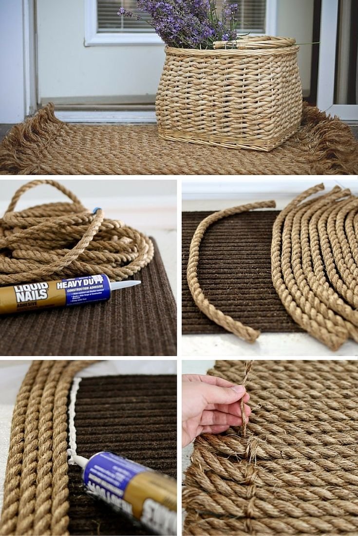 Интерьерные корзины из джута