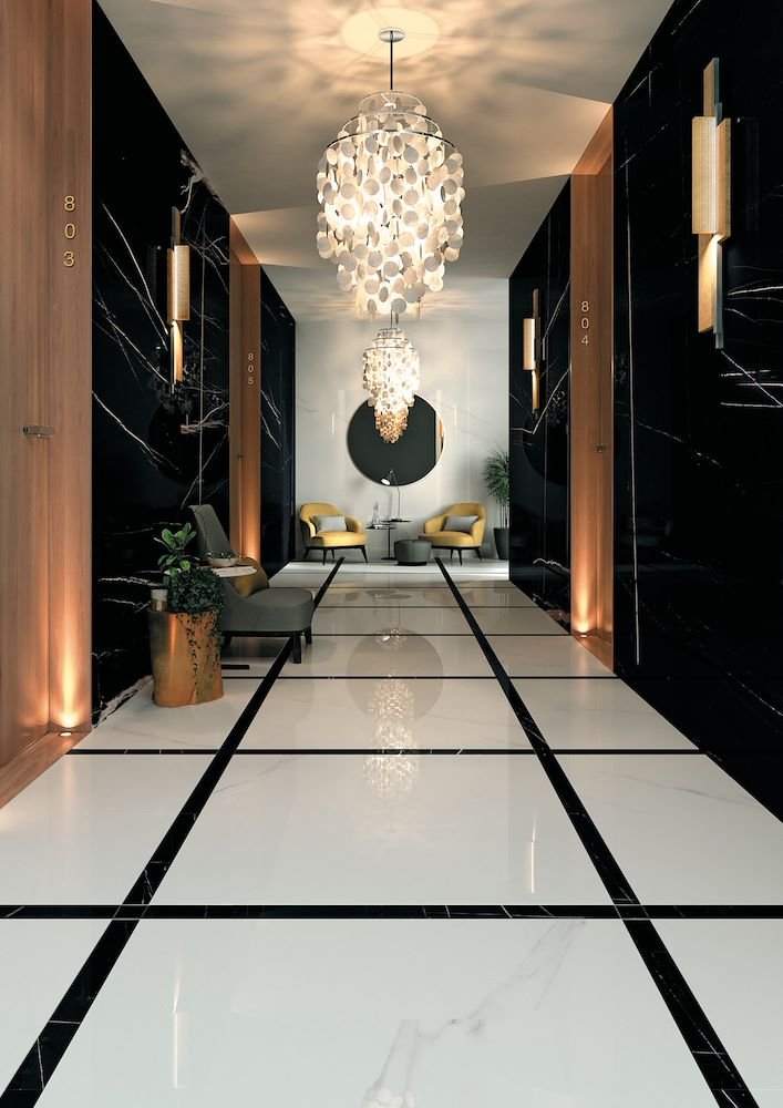 Black Marble керамогранит 60x60 коридор