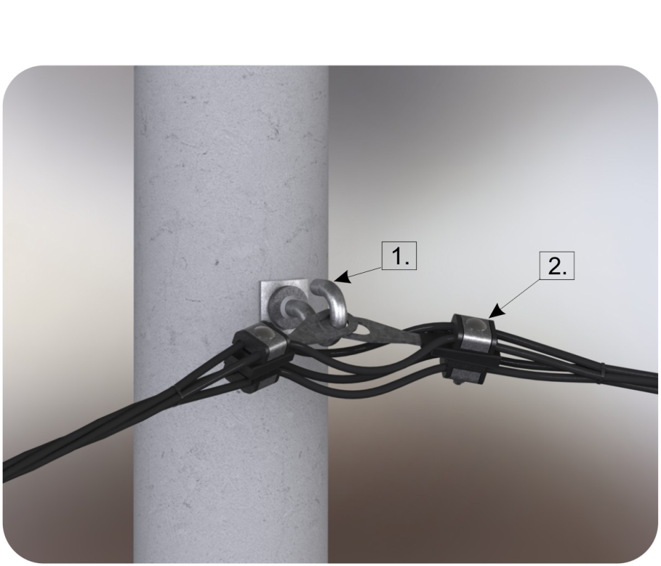 Кронштейн для прокладки кабеля СИП 4х120