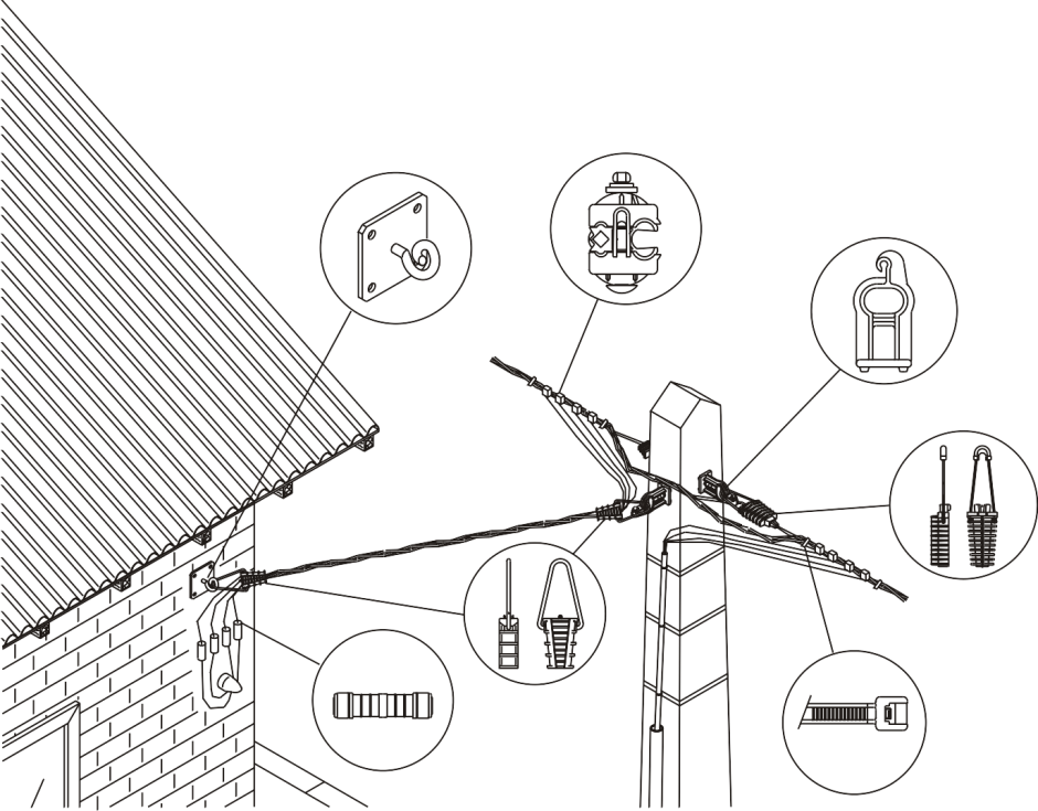 Промежуточный подвес для СИП 4х16