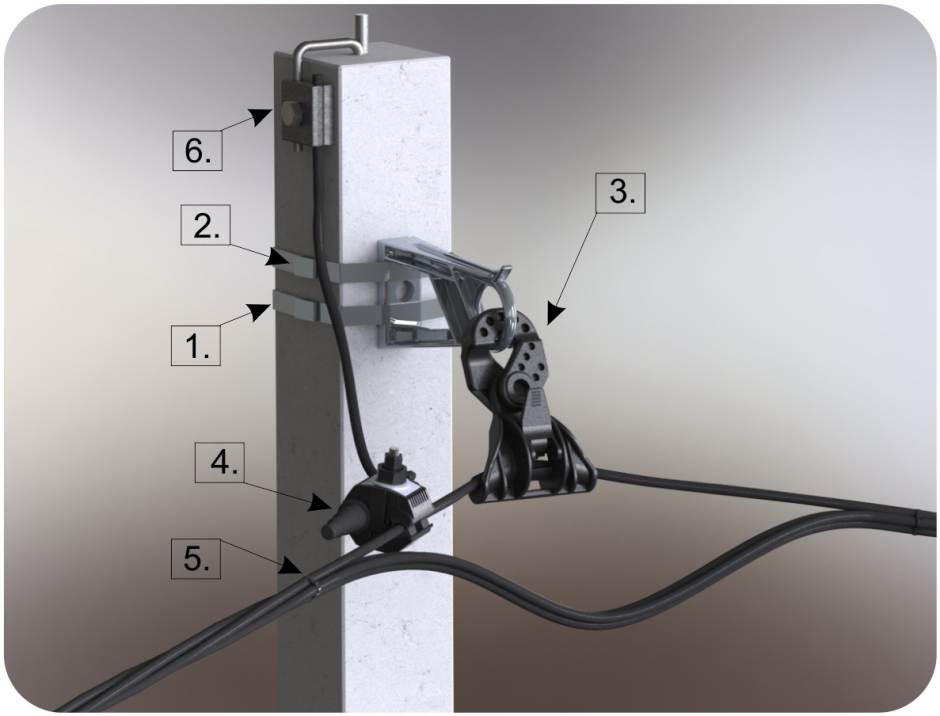 Схема монтажа проводов СИП