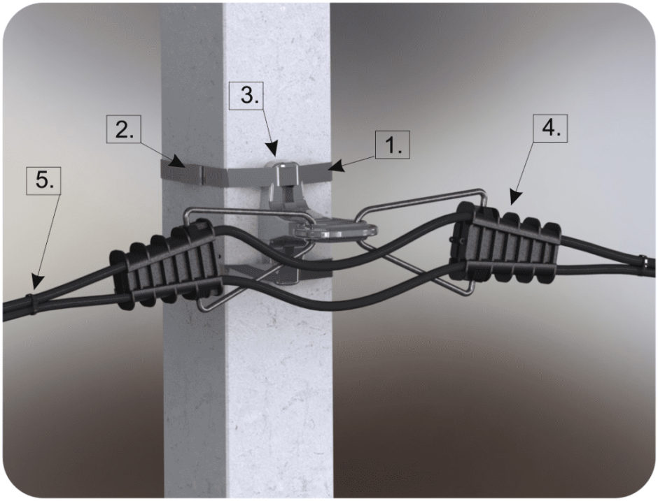 Зажим для СИП кабеля 4х16
