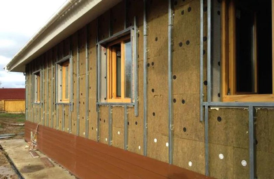 Обрешетка под сайдинг с утеплителем Rockwool