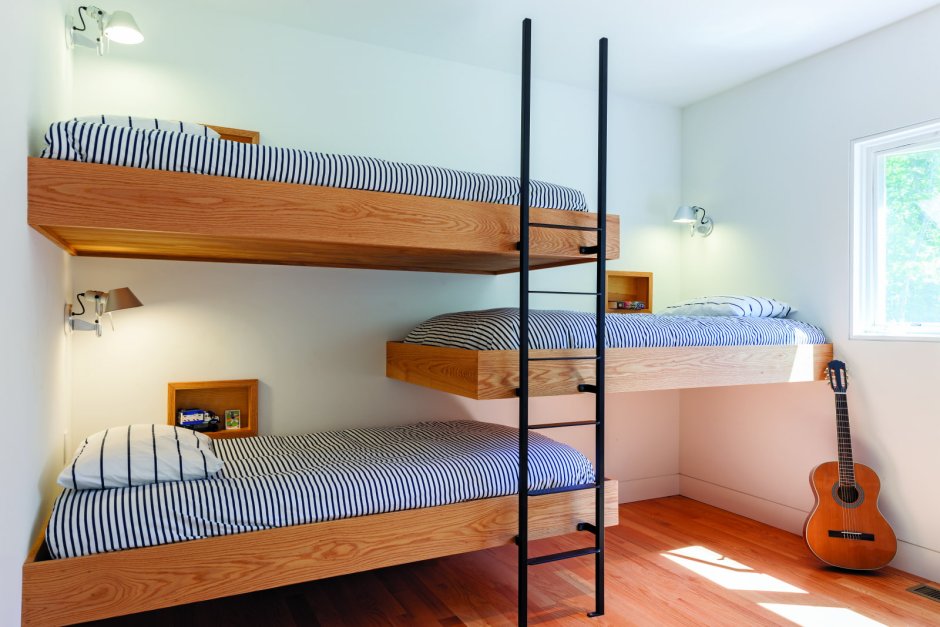 Подвесные двухэтажные кровати