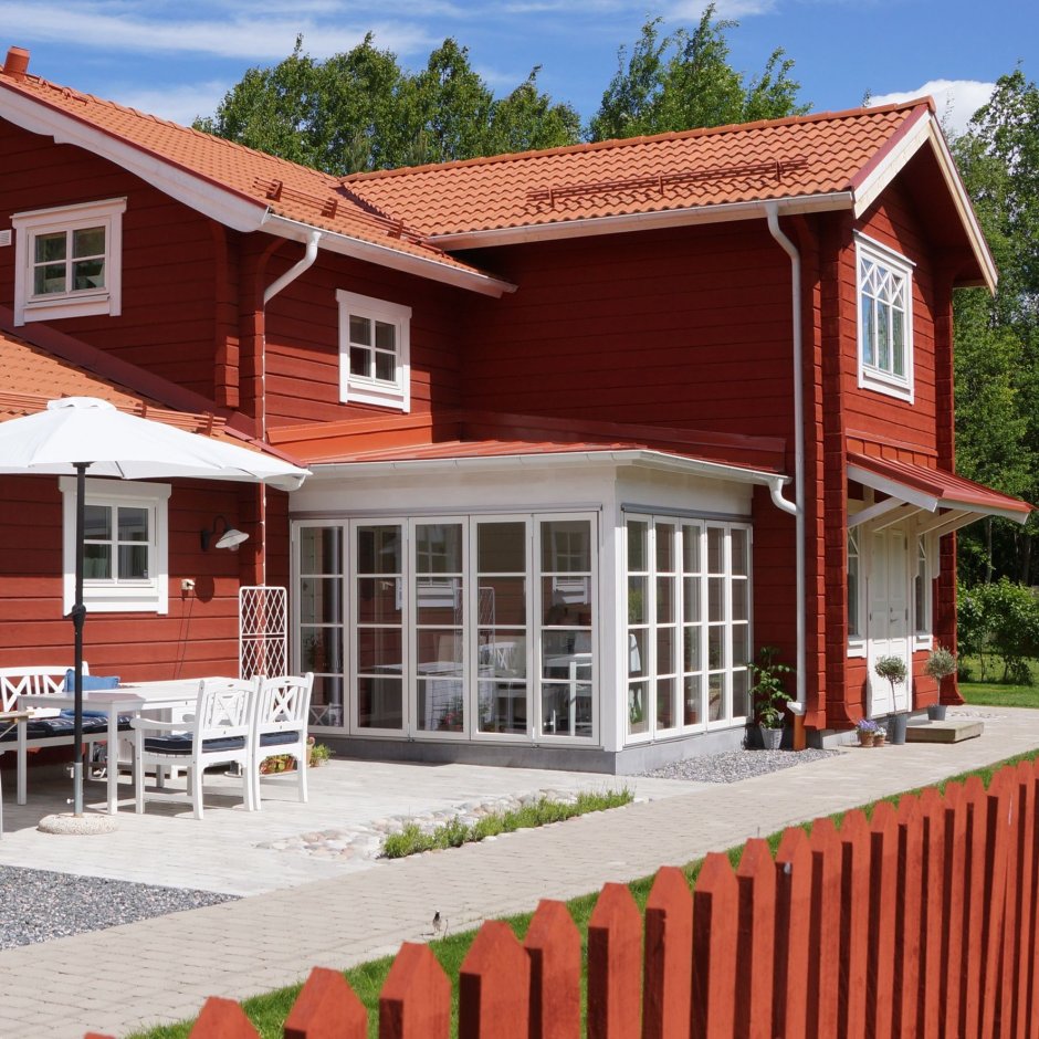 Скандинавские красные домики