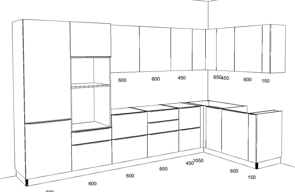 Стандартная ширина шкафчика на кухне