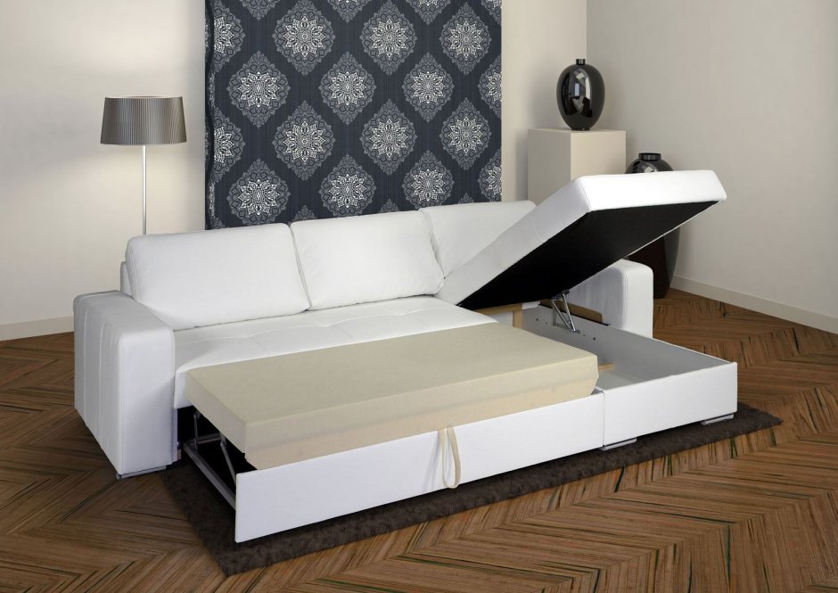 Угловой диван со спальным местом в гостиную