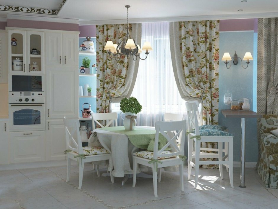 Шторы для светлой кухни