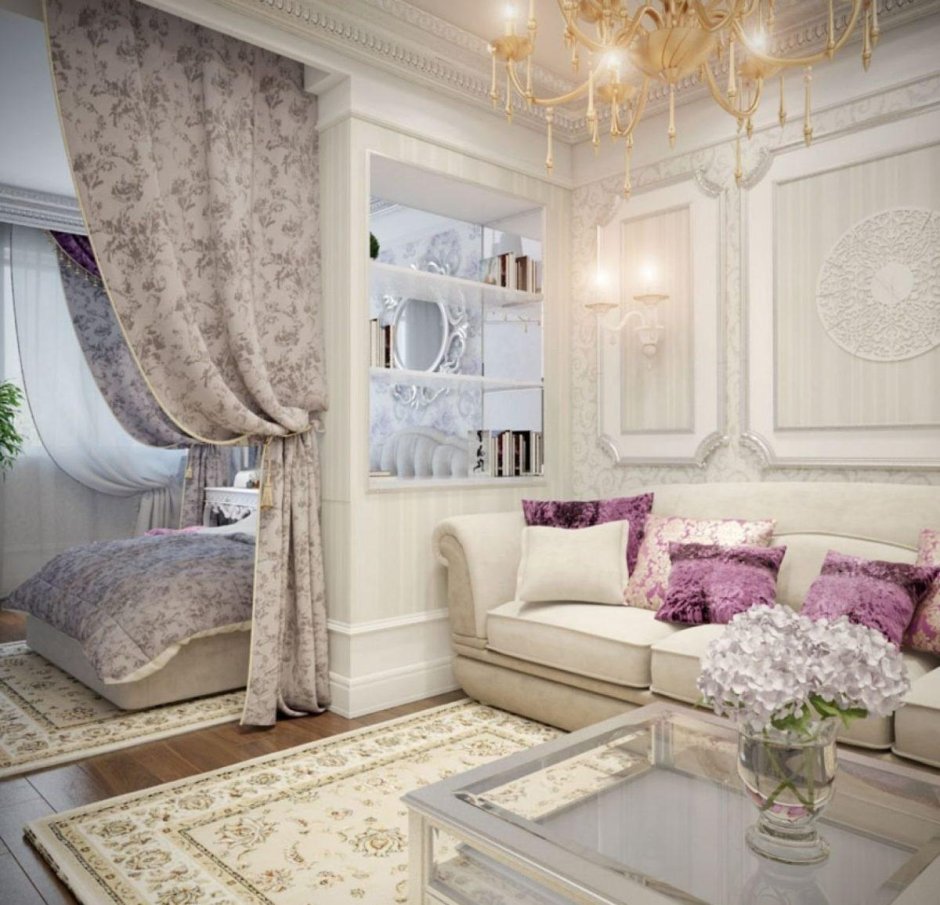 Римские шторы в стиле Прованс для кухни
