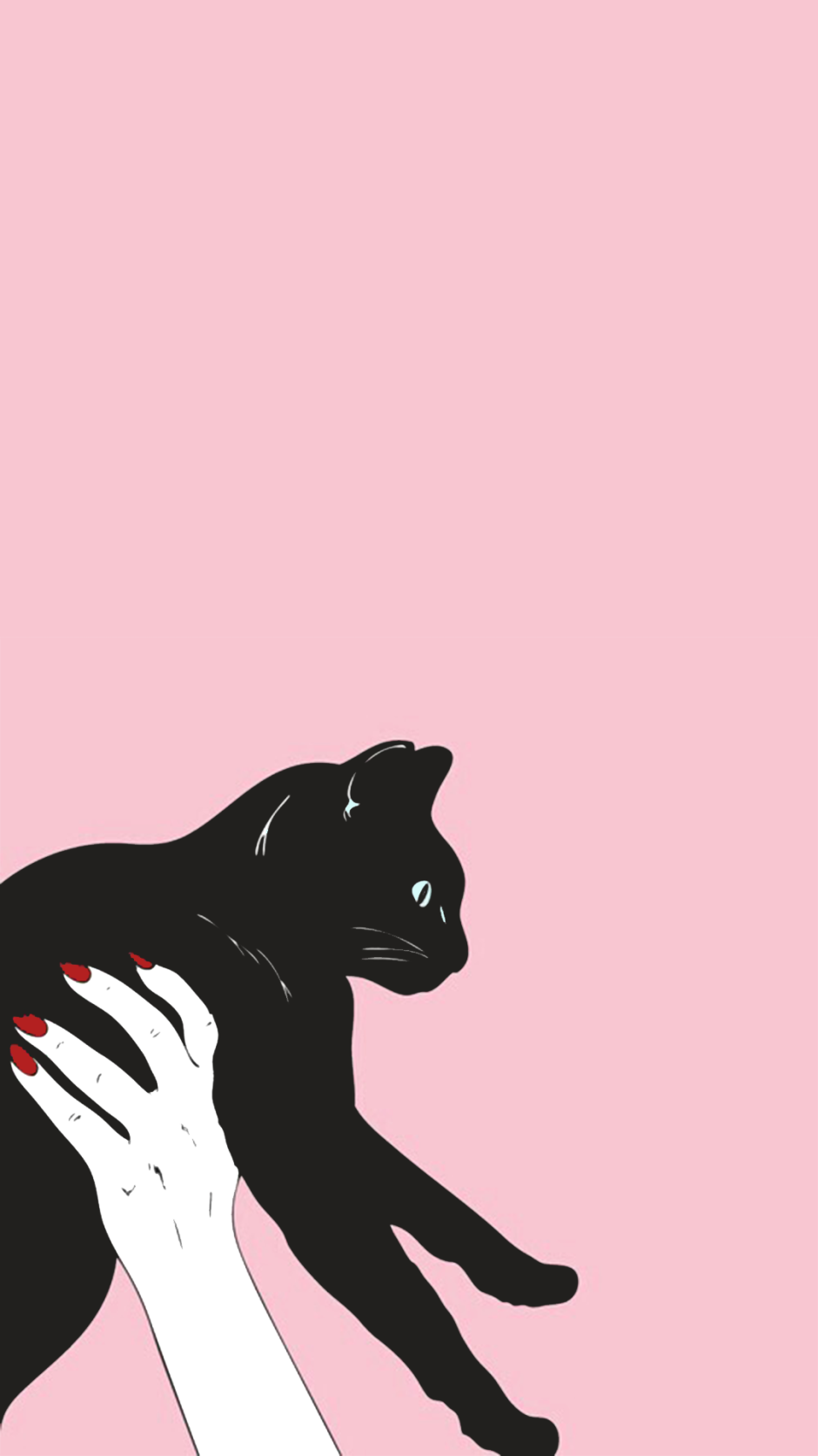 Черный кот Минимализм