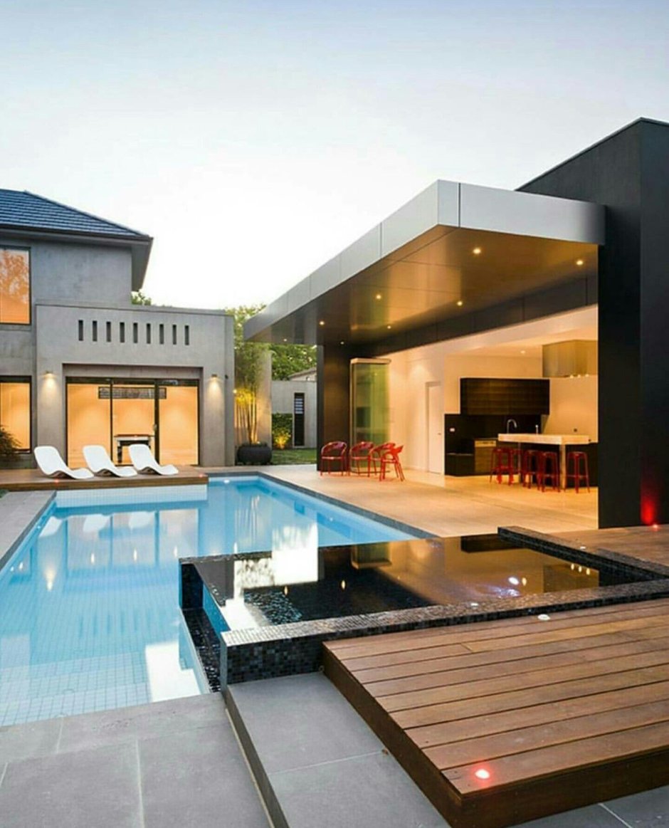 Дизайнерские дома с бассейном