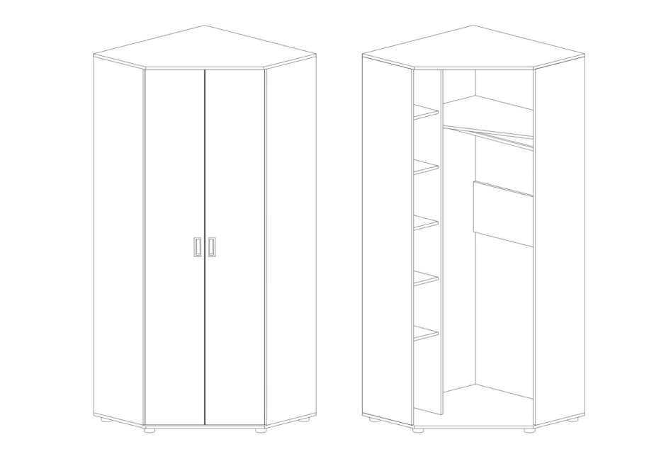 Шкаф угловой "НКМ-3", Версаль