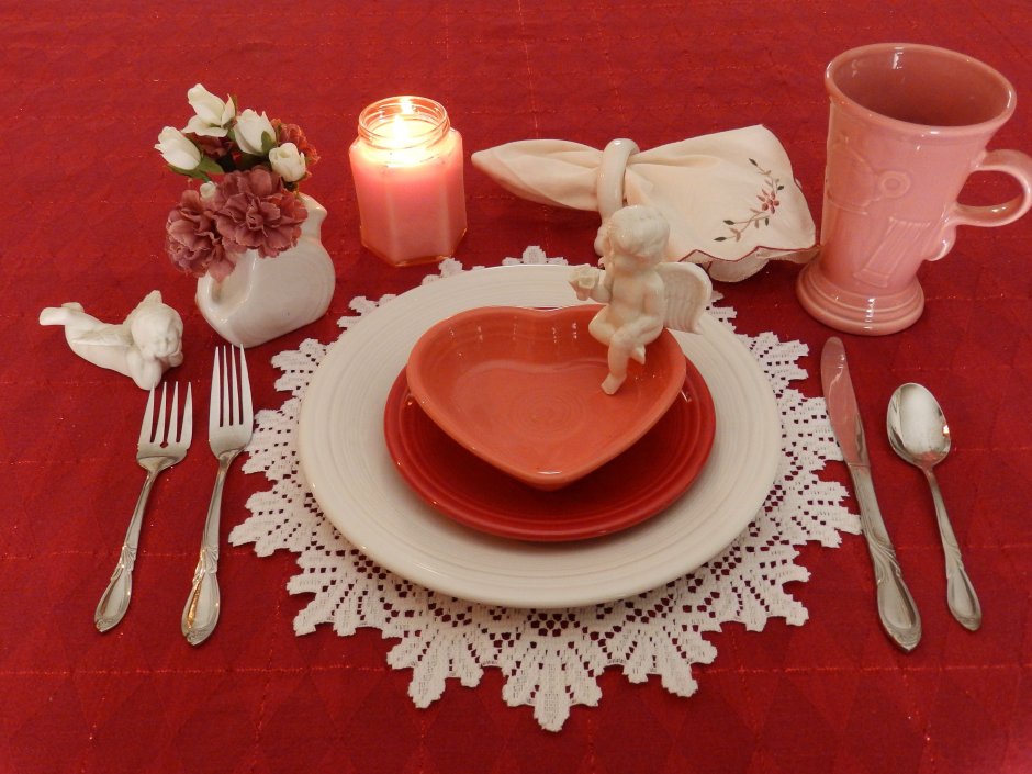 Романтическая тарелка на ужин