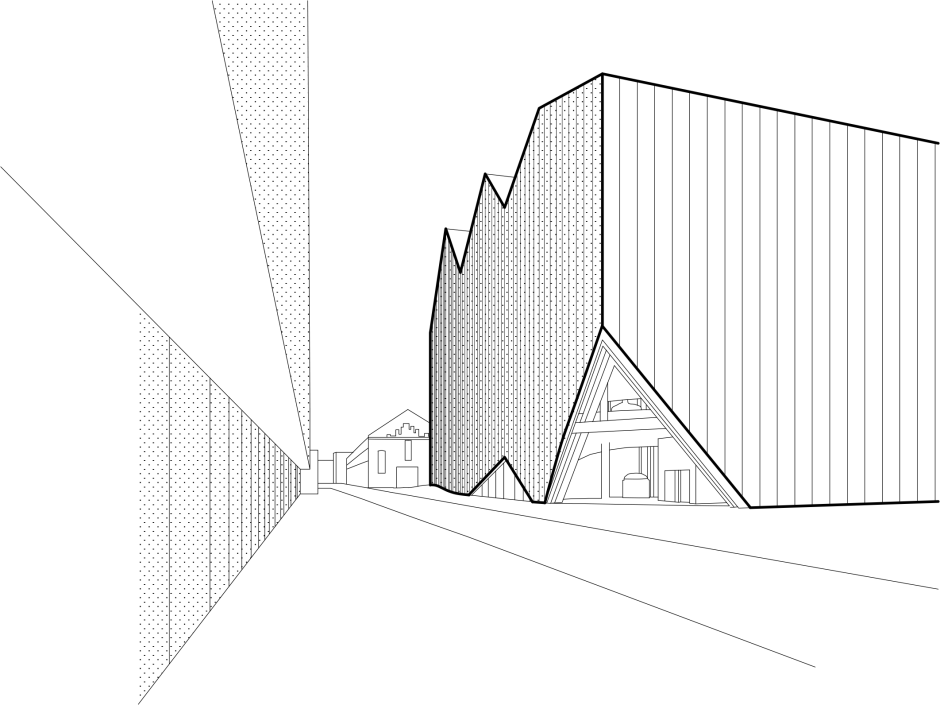 Рисование экстерьера здания в перспективе