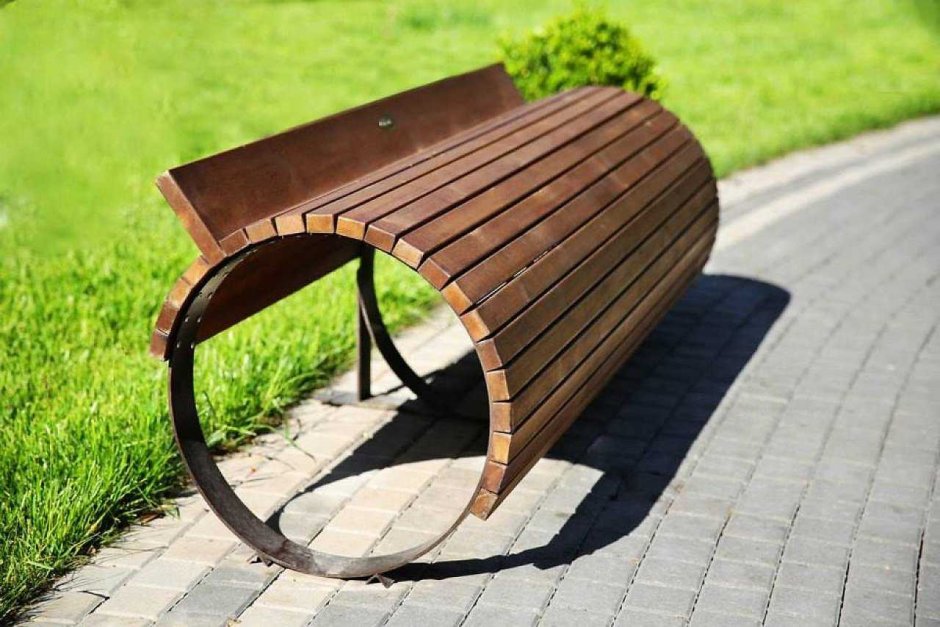 Скамейки для дачи из металла и дерева
