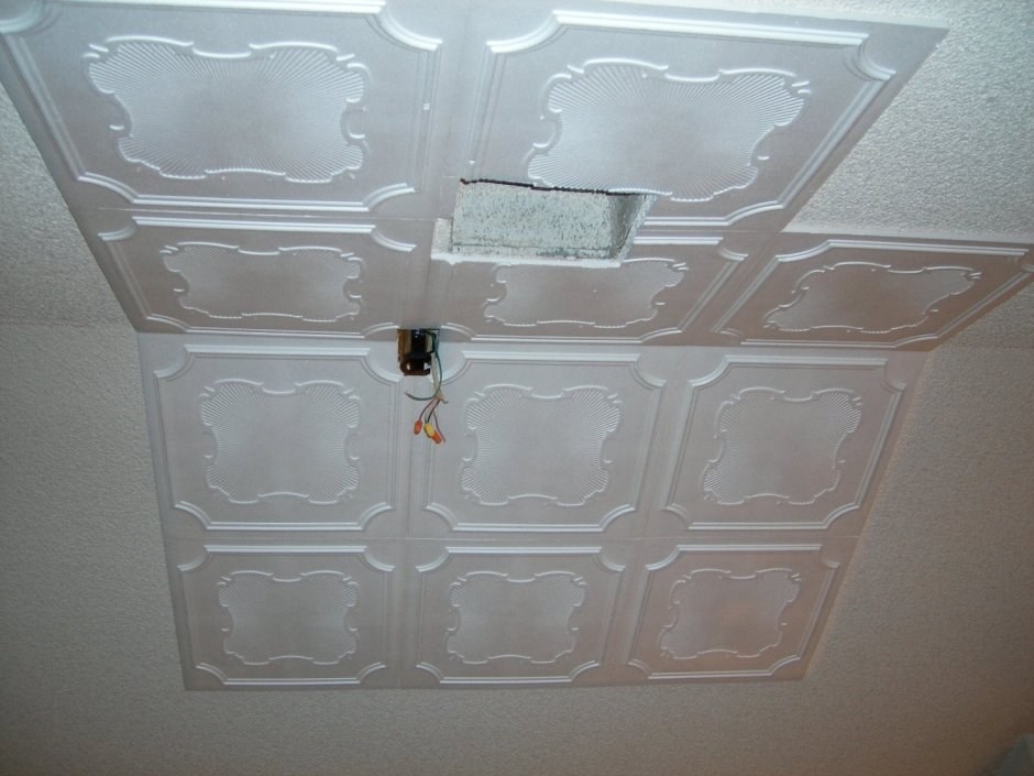3д потолки из пенопластовой плитки