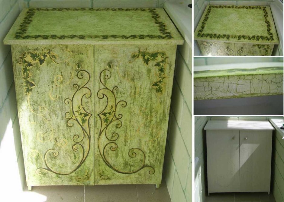 Декор старого кухонного шкафа