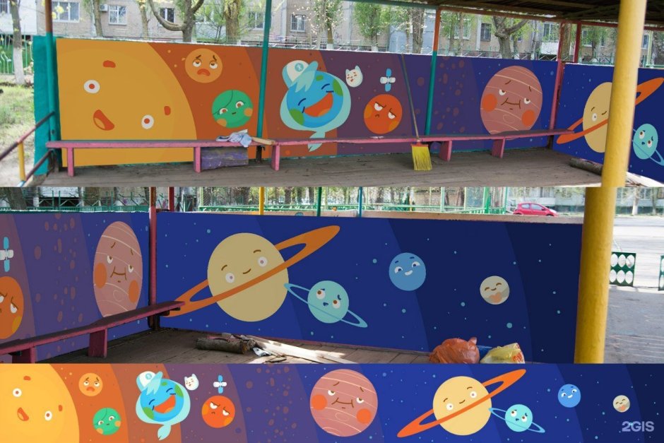 Украшение площадки в детском саду летом