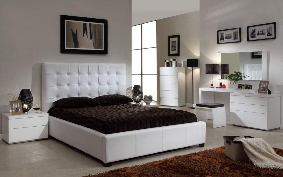 Мебель для спальни в современном стиле белая