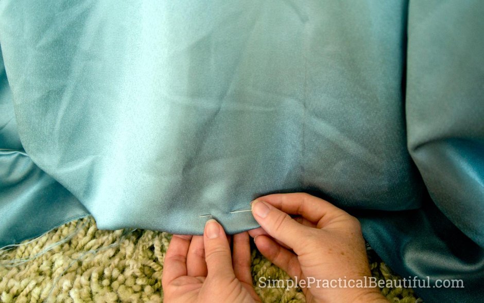 Укорачиваем шторы без подрезки