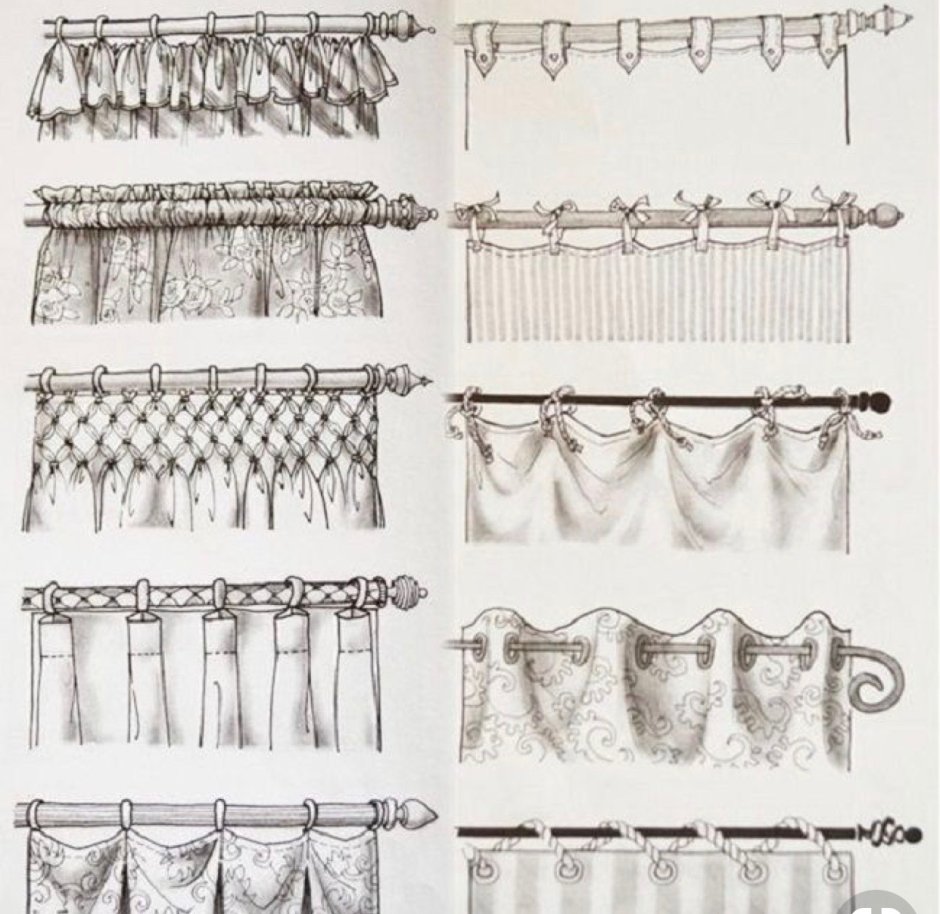 Подгибка низа штор