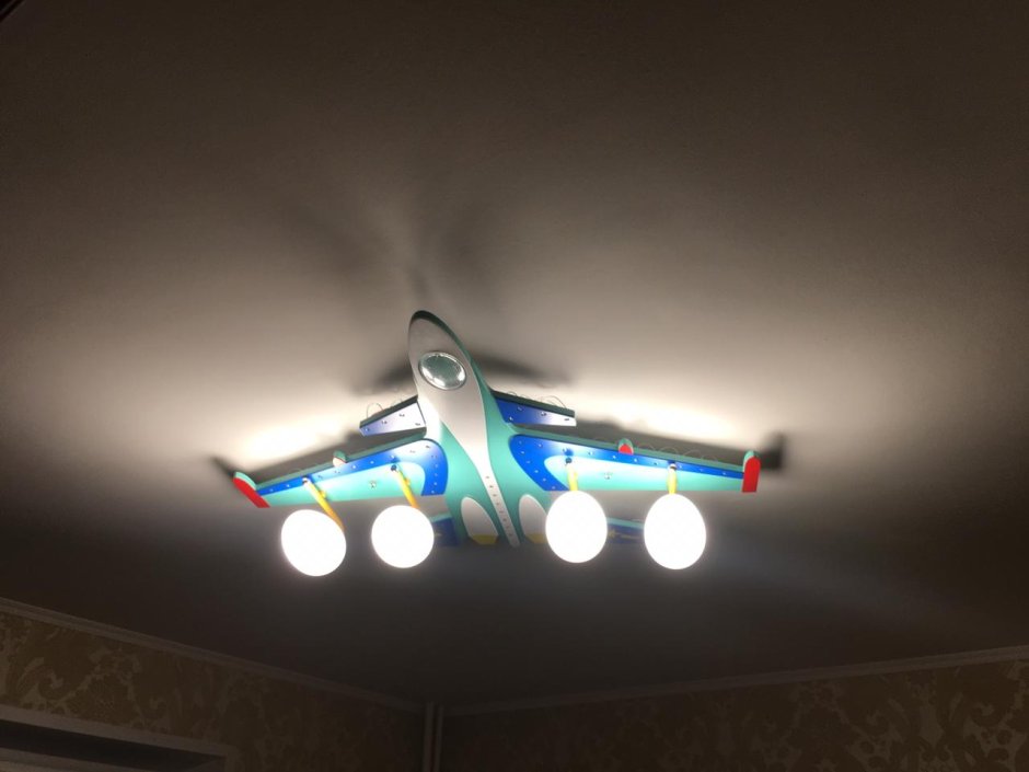 Лофт самолет светильник
