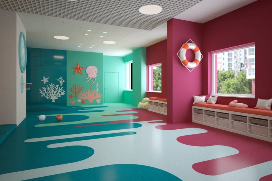 Современный Европейский детский сад интерьер