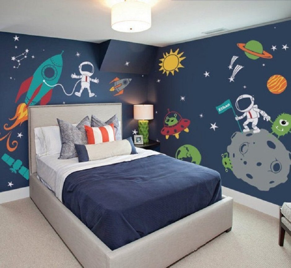 Комната в космическом стиле для мальчика