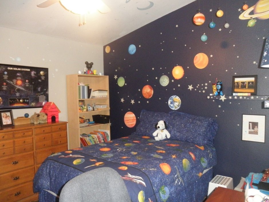 Комната для мальчиков с планетами