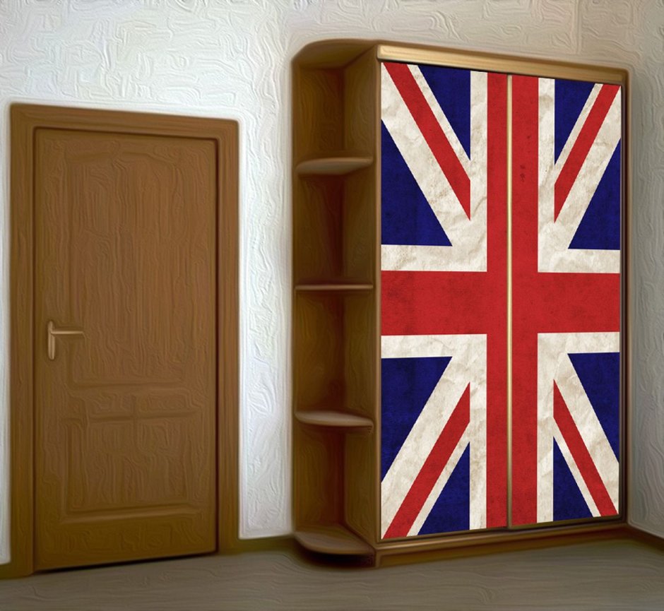 Шкаф с английским флагом