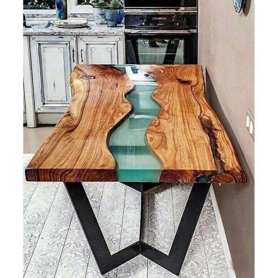 Epoxy Resin River Table. Мебель
