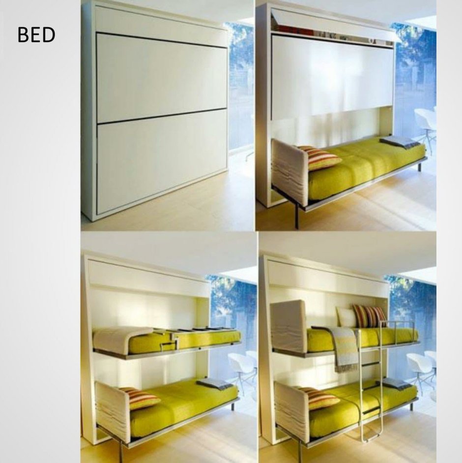 Кровати трансформеры для малогабаритных квартир для 3 детей